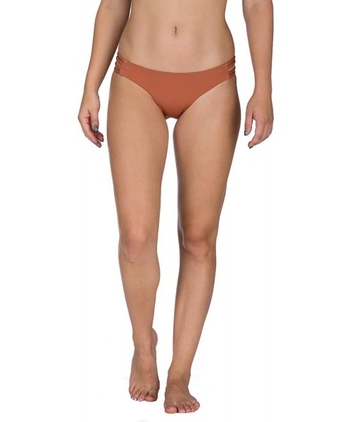 Tankinis Women's Quick Dry Max Compression Printed Bikini Bottom - Dusty Peach - CH18OQU8OIC