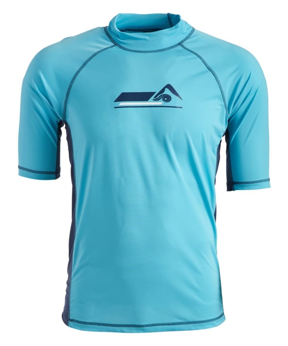 Rash Guards Men's Fiji UPF 50+ Rashguard - Hangout Aqua - CN18000QQ9T