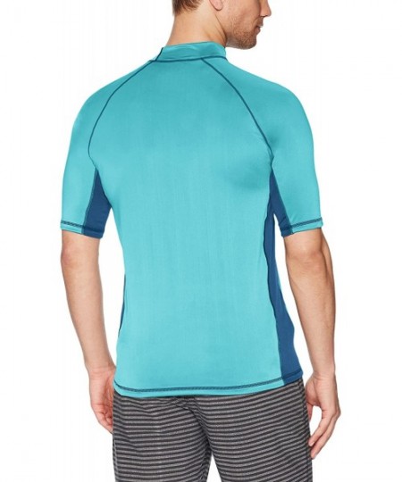 Rash Guards Men's Fiji UPF 50+ Rashguard - Hangout Aqua - CN18000QQ9T