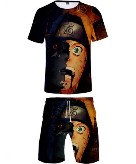 Board Shorts Naruto T-Shirt & Shorts Set Mens Naruto Summer Short Sets Boardshorts Naruto Boardshorts - Q - CB199G0IAOU