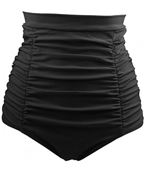 Board Shorts Women's Brief with Adjustable Ties Short Swimwear Solid Stretch Board Bottom Boardshorts Swim Trunks Briefs Blac...