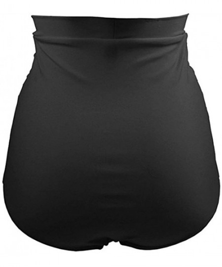 Board Shorts Women's Brief with Adjustable Ties Short Swimwear Solid Stretch Board Bottom Boardshorts Swim Trunks Briefs Blac...