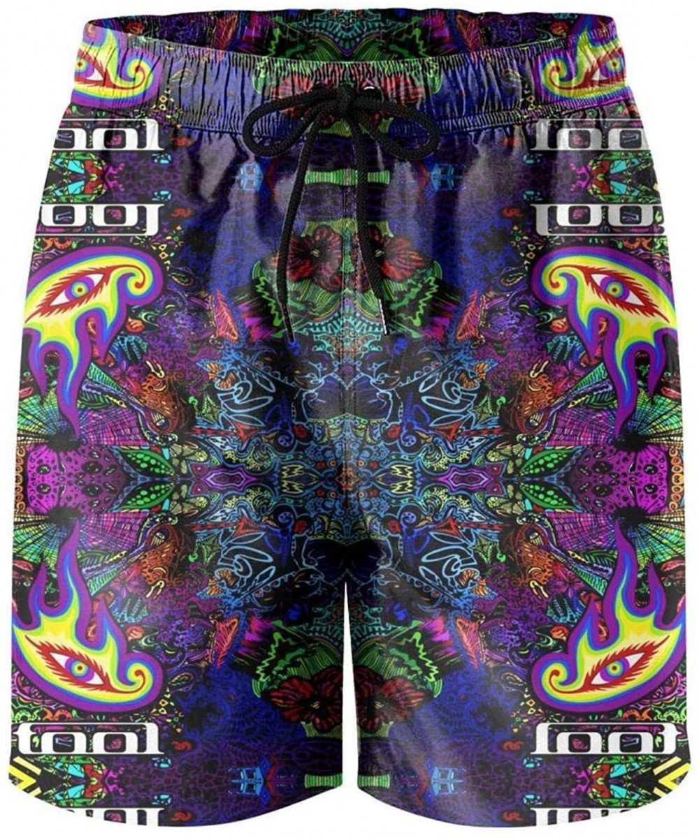 Board Shorts Peace Trippy Mushrooms visualMen Beach Pants Swimming TrunksHot Pant Beach Pants for Men - Psychedelic Trippy Co...