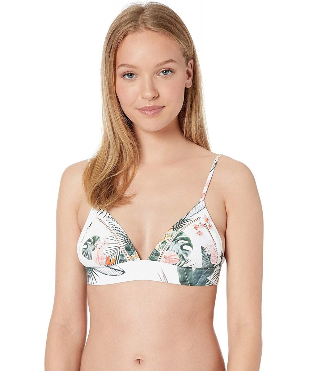 Tops Women's Morning Sky Fixed Tri Bikini Top - Green - C618LR6E0E3