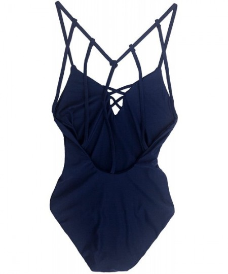 One-Pieces University of Michigan Crisscross One Piece Swimsuit - Swimwear - C218GGQXRM7