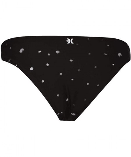 Tankinis Women's Quick Dry Dot Party Surf Bottom - Black - CK18ZNH4RGK