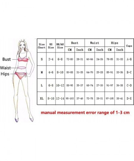 Sets Women Push Up Bathing Suit Halter Padded Swimwear Handmade Crystal Diamond Swimsuit Side Tie Bikini Bottoms White - CL18...