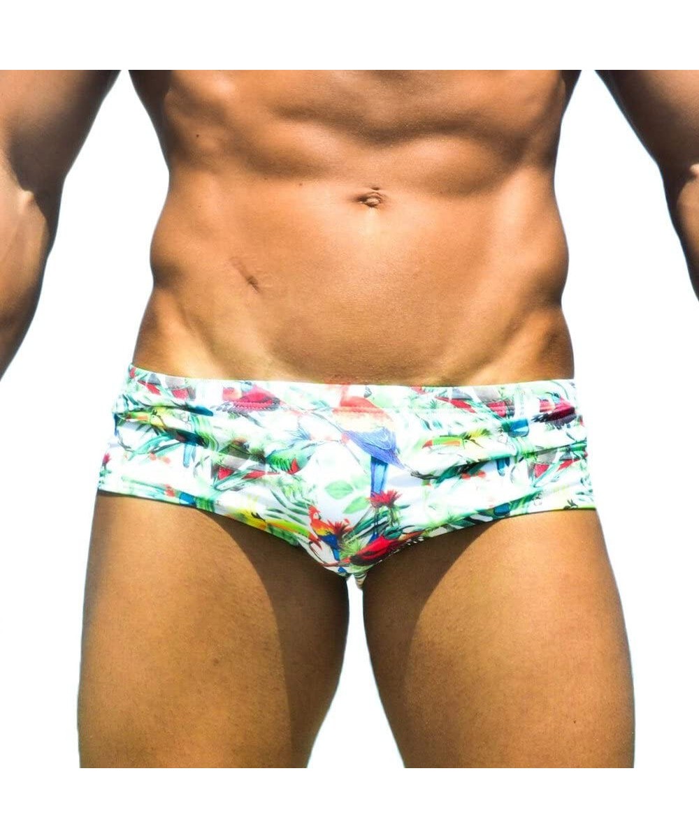 Briefs Sexy Men Swim Briefs Swimwear Bikini Brazilian Cut Surfing Board Shorts - CM12N1BL7RY