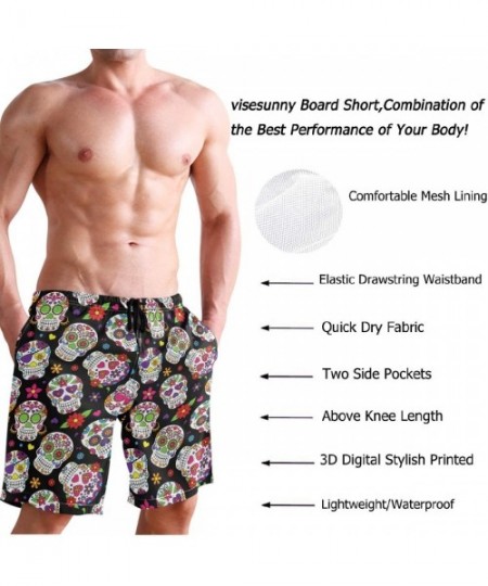 Board Shorts Fashion Mens Swim Trunks Cool Quick Dry Board Shorts Bathing Suit with Side Pockets - Multi1 - CS18SUN4H77