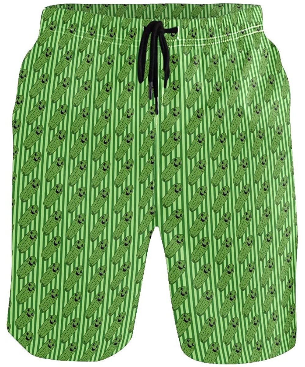 Board Shorts Mens Surfing Shorts Monkey Banana Shoot Swim Trunks Shorts - Pickles - CU18W9DAAXE