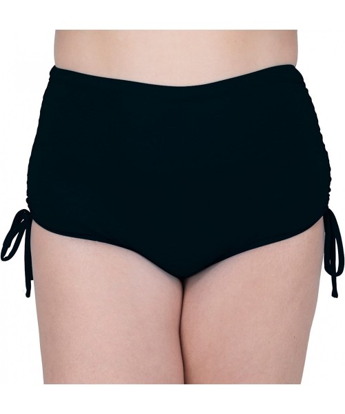 Bottoms Women's Hypoallergenic Latex-Free Sidestring Bikini - Black - C6184WHQX9M