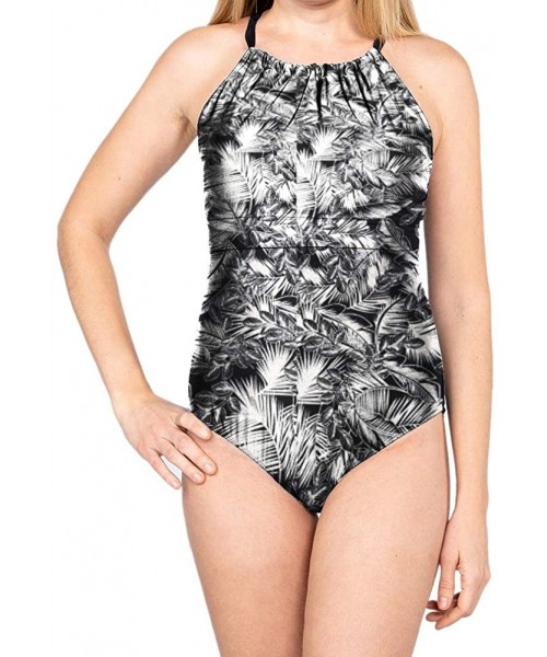 One-Pieces Women & Plus Size - Breastfeeding Swimsuit- Post-Partum Nursing One Piece Bathing Suit - Leaf Print - C818AA73028