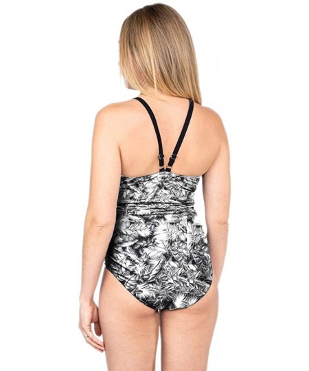 One-Pieces Women & Plus Size - Breastfeeding Swimsuit- Post-Partum Nursing One Piece Bathing Suit - Leaf Print - C818AA73028