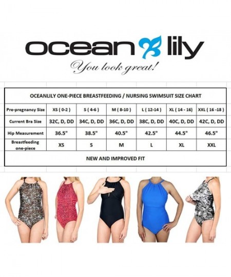 One-Pieces Women & Plus Size - Breastfeeding Swimsuit- Post-Partum Nursing One Piece Bathing Suit - Leaf Print - C818AA73028