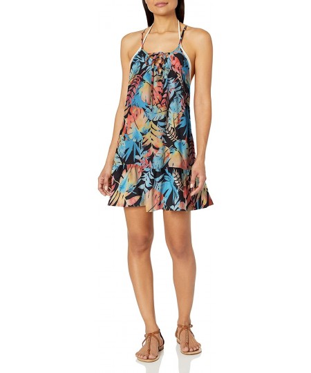 Cover-Ups Women's Riviera Dress - Lorikeet - C718760X5WZ