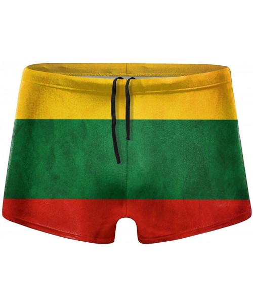 Briefs Men's Swimwear Briefs Swim Trunk Portuguese Flag Bikini Boxer Swimsuit - Lithuania Flag 18 - CT19CCT4LLY