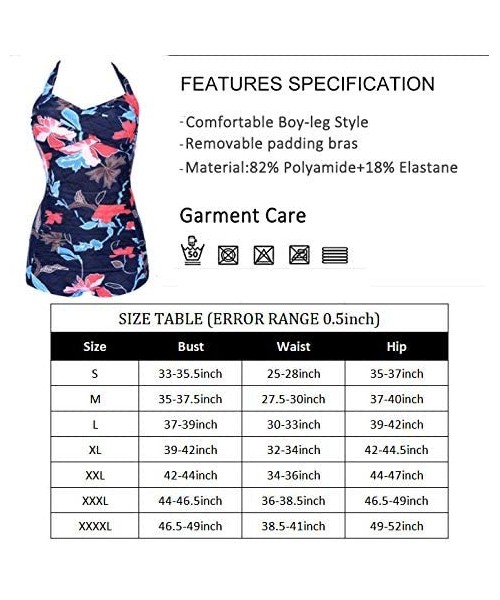 One-Pieces Elegant Inspired Boy-Leg One Piece Ruched Monokinis Swimsuit - Flowered - CU18TZQ9M2Z