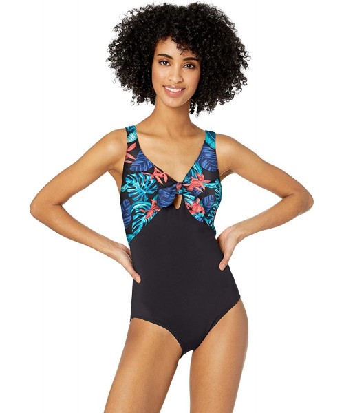 One-Pieces Women's Tulum Tie Front Tank One Piece Swimsuit - Dreamland Beach - CY18HZ67YIM