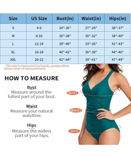 One-Pieces Women's One Piece Swimsuits Ruched Tommy Control Swimwear V Neck Sexy Back Crossover Swimming Bathing Suits Olive ...