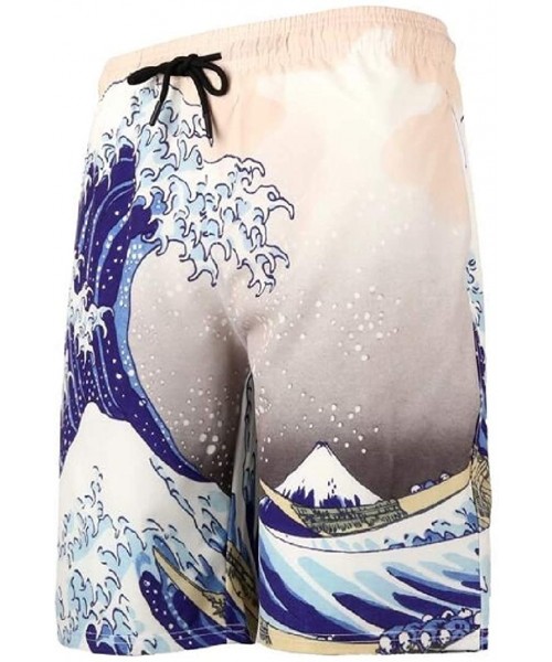 Board Shorts Beach Plus Size Sport Print Beach Shorts Boardshort Swim Trunk - Ten - C418RLR4D2E