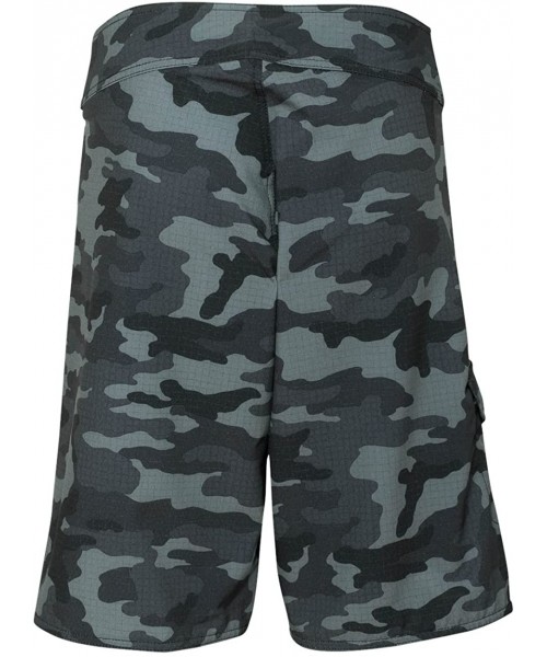 Board Shorts Mens Diamond Dobby Board Shorts (9371) - Black Camouflage - C811RFI6DRB