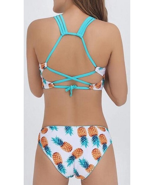 Sets Women's Pineapple Printed Bikini Push up Swimsuit - As Picture - CS17WU4EDXY