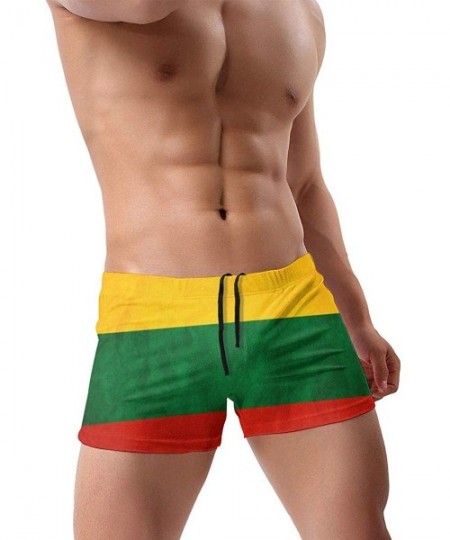 Briefs Men's Swimwear Briefs Swim Trunk Portuguese Flag Bikini Boxer Swimsuit - Lithuania Flag 18 - CT19CCT4LLY