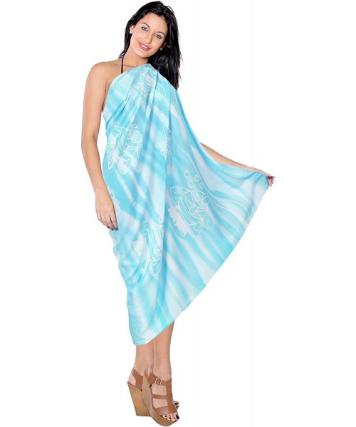 Cover-Ups Women's Plus Size Swimwear Wraps Sarong Cover Up Dress Wrap Full Long B - Turquoise_x887 - CG18L7O5LZ2