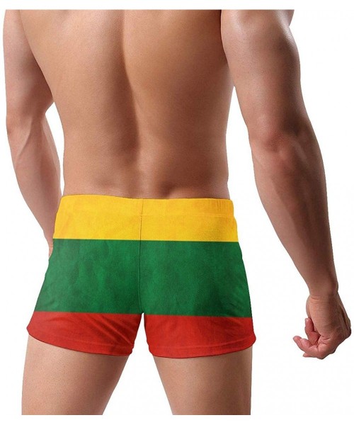 Briefs Men's Swimwear Briefs Swim Trunk Portuguese Flag Bikini Boxer Swimsuit - Lithuania Flag 18 - CT19CCT4LLY