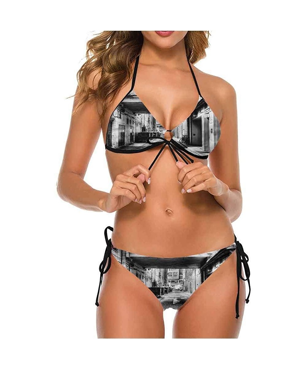 Bottoms Bathing Suit City- New York at Night Bridge Very Flattering Style - Multi 08-two-piece Swimsuit - CL19E7IL62L