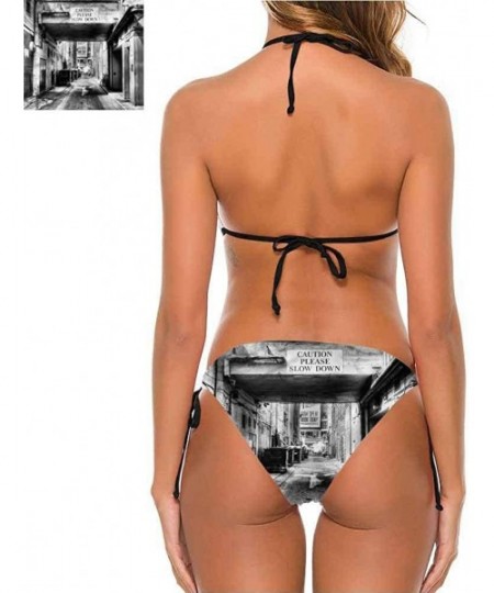 Bottoms Bathing Suit City- New York at Night Bridge Very Flattering Style - Multi 08-two-piece Swimsuit - CL19E7IL62L