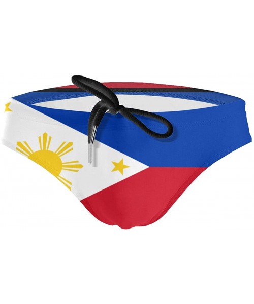 Briefs American Flag Men Briefs Bikini Swimwear Sexy Low Rise Swimsuit with Drawstring - Filipino Flag - CV199260L9I