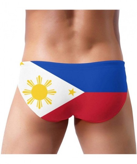 Briefs American Flag Men Briefs Bikini Swimwear Sexy Low Rise Swimsuit with Drawstring - Filipino Flag - CV199260L9I