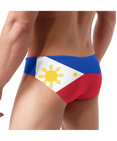 Briefs American Flag Men Briefs Bikini Swimwear Sexy Low Rise Swimsuit with Drawstring - Filipino Flag - CV199260L9I