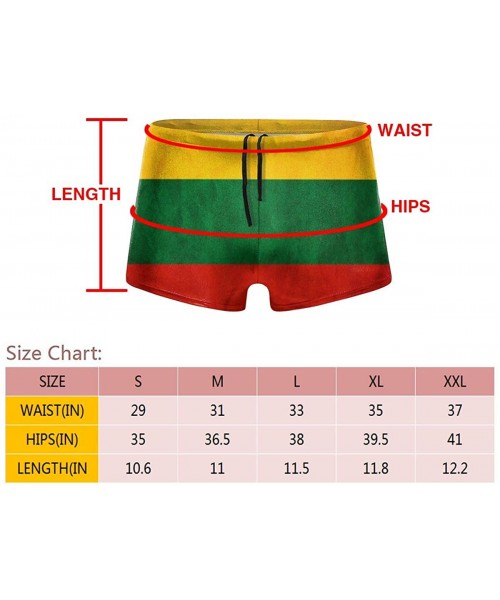 Briefs Men's Swimwear Briefs Swim Trunk Portuguese Flag Bikini Boxer Swimsuit - Lithuania Flag 18 - CT19CCT4LLY