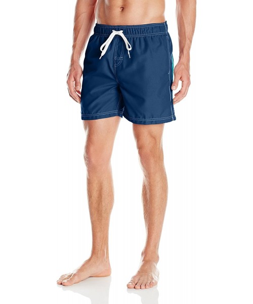 Trunks Men's Jetty Geo Volley Swim Trunk - Reflex Navy - CW11T0Y8XQ7