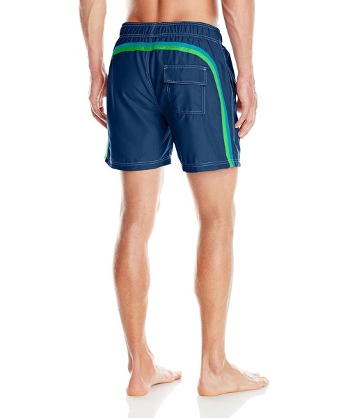 Trunks Men's Jetty Geo Volley Swim Trunk - Reflex Navy - CW11T0Y8XQ7