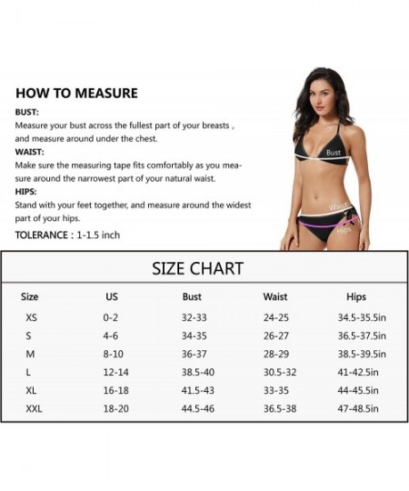 Sets Women's Triangle Bikini Swimsuits Sexy Two Piece Swimwear Set Swimming Bikini Sets - Color27 - CZ190DYTMCI