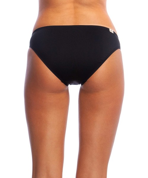 Bottoms Women's Side Tie Hipster Bikini Swimsuit Bottom - Black - CO18Y6GQH2S