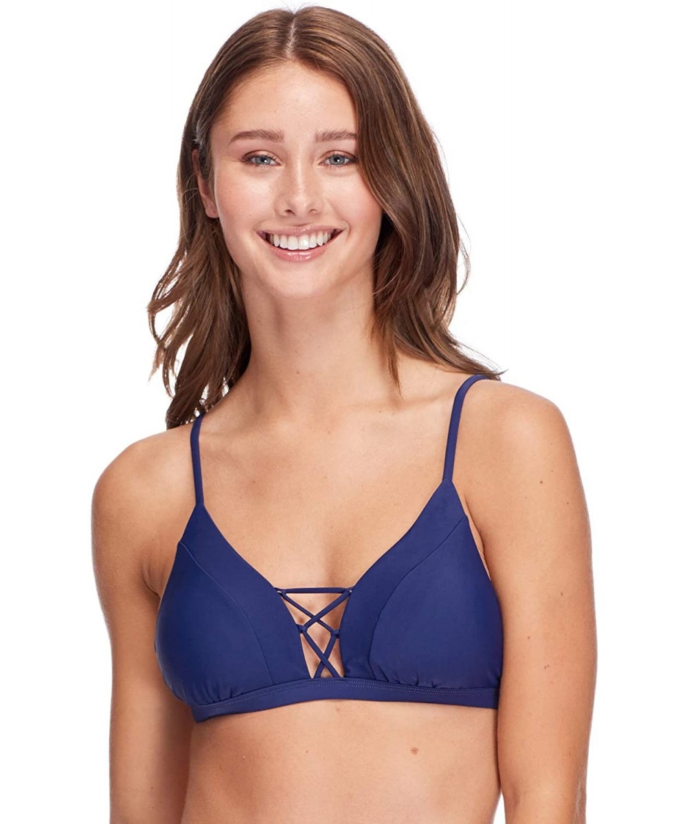 Tops Women's Smoothies Phoebe Solid Fixed Triangle Bikini Top Swimsuit - Midnight - CE188I29KK3