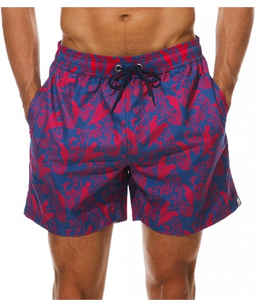 Trunks Men's Swim Trunks Quick Dry Beach Shorts with Mesh Lining - Z-004 - C718D9I8GMZ