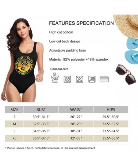 One-Pieces Women's Cobra-Kai Karate Personalized Sexy Womens Swimsuits Low Back Print One Piece Swimwear Bathing Suits - CV18...