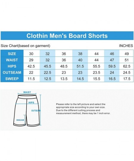 Board Shorts Men's Quick Dry Surfing Boardshorts with Pocket - Black White Stripe - C4190N404QK