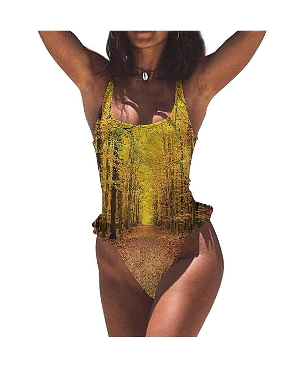 Bottoms Bathing Suits Fall- Roadway Mountains Travel So Comfortable and Flattering - Multi 08-one-piece Swimsuit - CJ19E78T5W4