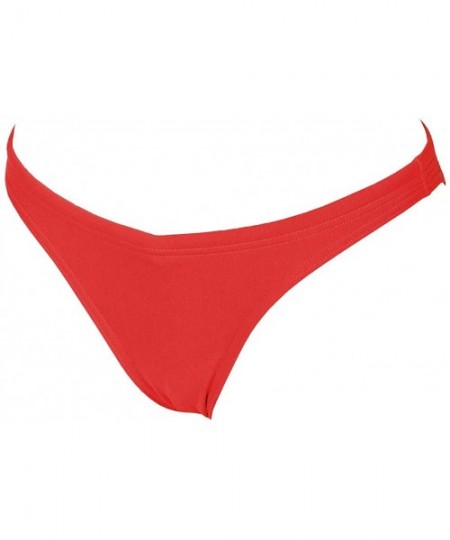 Tankinis Womens Solid MaxLife Bikini Bottom - Red - White - CX18TMNNKRD