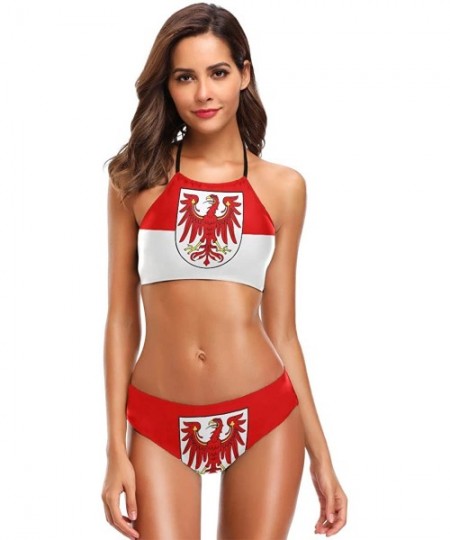 Sets Flag 2 PC Swimsuits Woman Bikini High Neck Swimwear S-3XL - Multi 10 - C618NTHIRLD