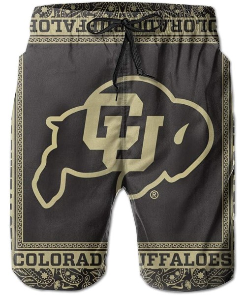 Board Shorts Men's Quick Dry Swim Shorts with Mesh Lining Swimwear Bathing Suits Beach Shorts - Colorado Buffaloes-26 - CG190...