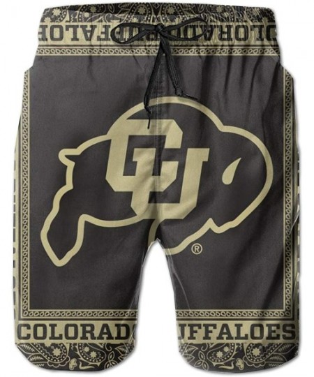 Board Shorts Men's Quick Dry Swim Shorts with Mesh Lining Swimwear Bathing Suits Beach Shorts - Colorado Buffaloes-26 - CG190...