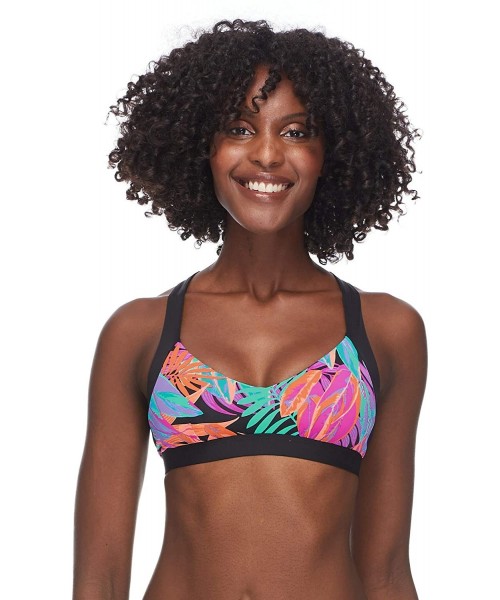 Tops Women's Tobia Wide Band Triangle Bikini Top Swimsuit - Borneo Floral Print - CQ18I9AW6WX