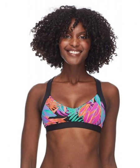 Tops Women's Tobia Wide Band Triangle Bikini Top Swimsuit - Borneo Floral Print - CQ18I9AW6WX